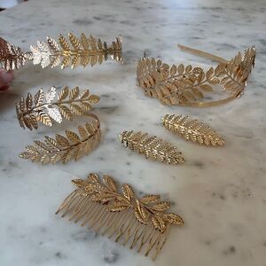 Gold Leaf accessories, Goddess costume jewelry, Halloween accessories